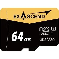 Exascend 64GB 170MB/s A2 V30 MicroSD Hafıza Kartı
