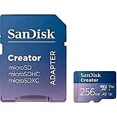 Sandisk 256GB Creator microSD Kart