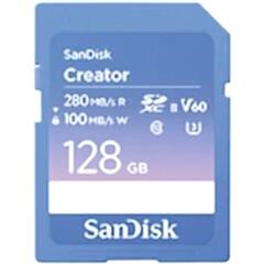 Sandisk 128GB Creator UHS-II 280MB/s V60 SDXC Kart