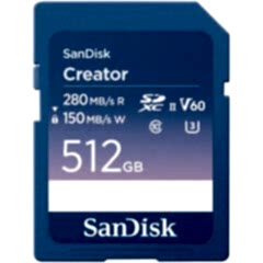Sandisk 512GB Creator UHS-II 280MB/s V60 SDXC Kart