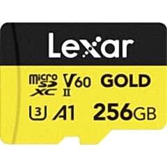 Lexar 256GB Gold 280MB/s V60 UHS-II microSDXC Hafıza Kartı