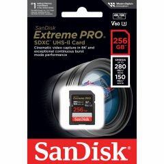 Sandisk 256GB SDXC Extreme Pro 280MB/s UHS-II V60 Kart