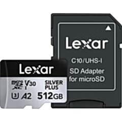 Lexar 512GB Silver Plus 205MB/s microSDXC Hafıza Kartı