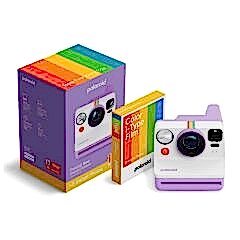 Polaroid Now Gen 3 Purple + Color Film Bundle (8 Film)