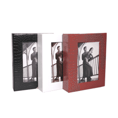 ACR 10x15cm Pencereli Deri Albüm 200'lük (Beyaz)