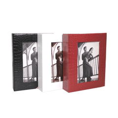 ACR 10x15cm Pencereli Deri Albüm 200'lük (Gri)