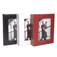 ACR 15x21cm Pencereli Deri Albüm 100'lük (Gri)