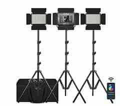 GVM 880RS 60W RGB LED Panel 3'lü Işık Seti (Ayaklı&Çantalı)