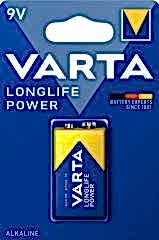 Varta 9V Longlife Power Alkalin Pil (SKT: 12-2027)